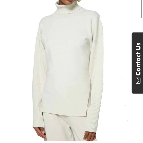 NEW Jonathan Simkhai Eleanor Tie Back Sweater M - Picture 4 of 5